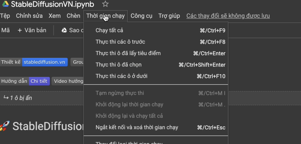 Chạy tất cả