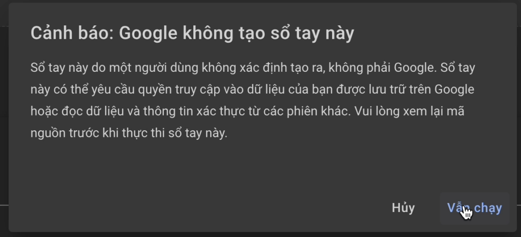 Đồng ý vẫn chạy